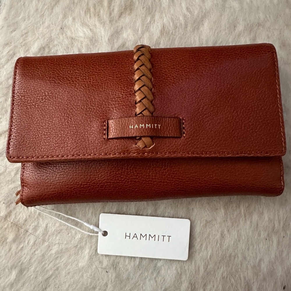 Hammitt Benjamin Manzanita Tan Trifold Wallet NWT